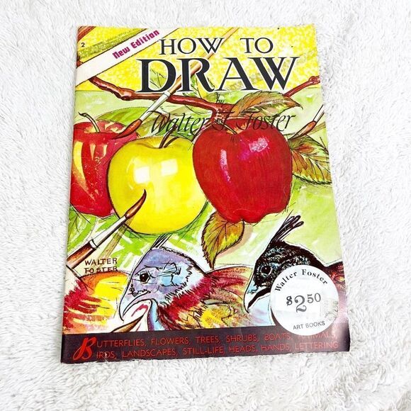 Vintage Other - How To Draw Nature Still Life Lettering Walter T Foster Art Book #2 New Edition